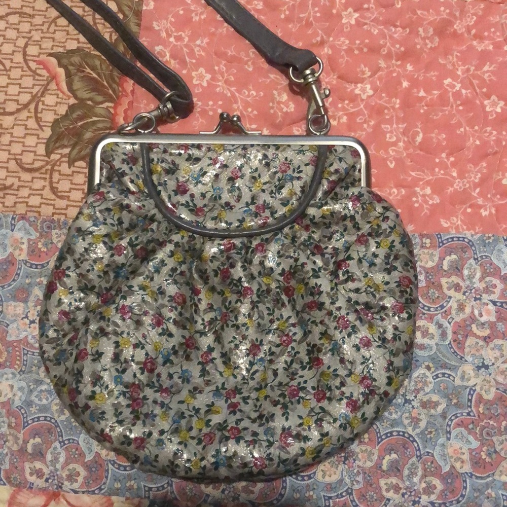 Grey floral crossbody